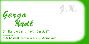 gergo madl business card